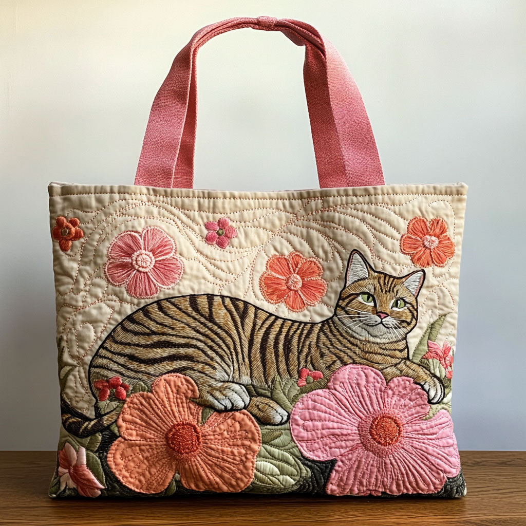 Flora Cat CP0110222CL Quilted Tote Bag Featured