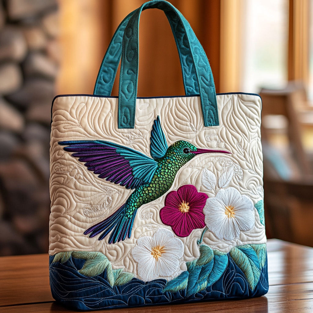 White Blossom CP2409027CL Quilted Tote Bag Animal print