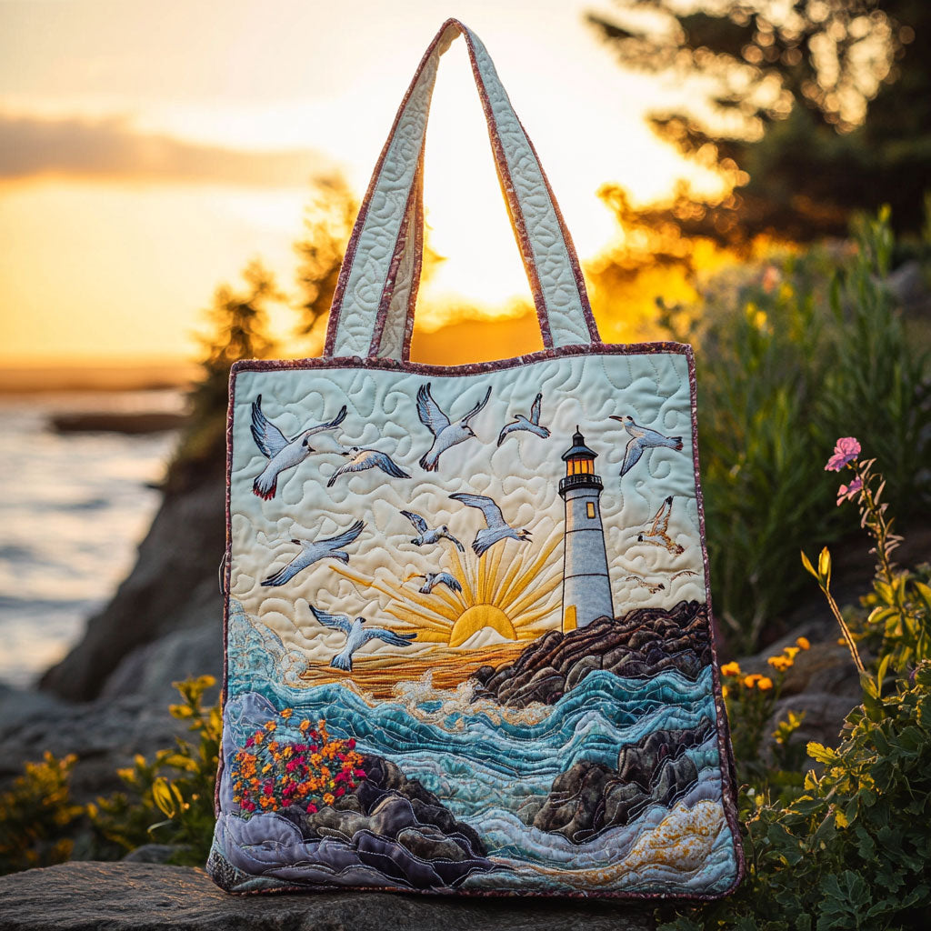 Harbor Wings Lighthouse WN3009018CL Quilted Tote Bag Featured