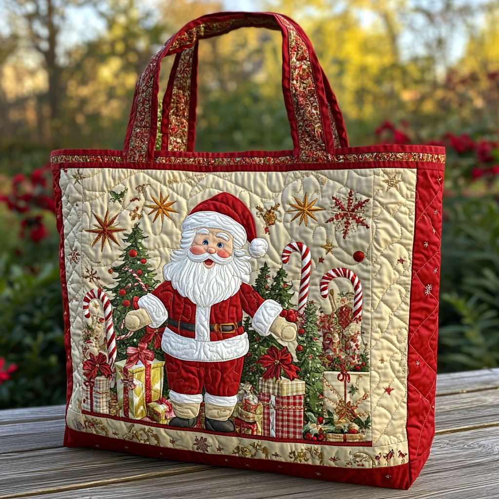 Santa Claus Series Quilted Tote Bag Christmas bag
