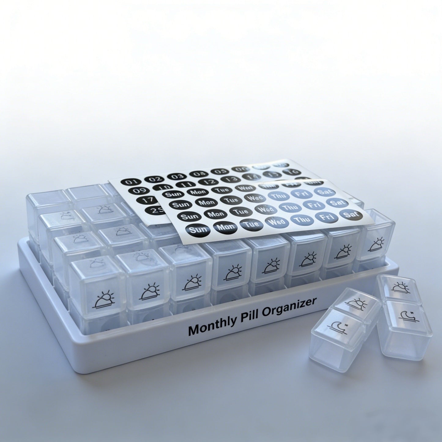 Monthly AM/PM Pill Organizer 8