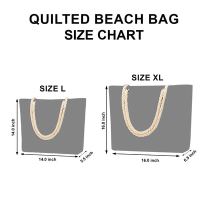 Hippie Vibes Quilted Beach Bag