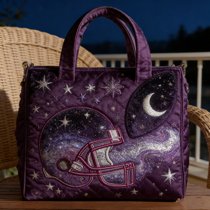 Galaxy Football Helmet Quilted Tote Bag NV51000
