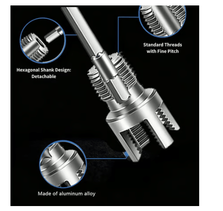 Pipe Tapping and Threading Tool | Dual-Specification Compatible 7