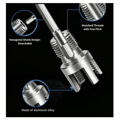 Pipe Tapping and Threading Tool | Dual-Specification Compatible 7