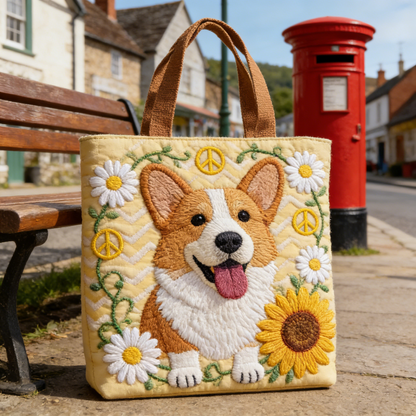 Village Pet Embroidery Tote Bag