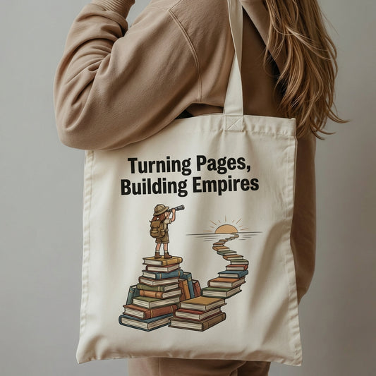 Turning Pages, Building Empires Explorer Bag Canvas Tote Bag