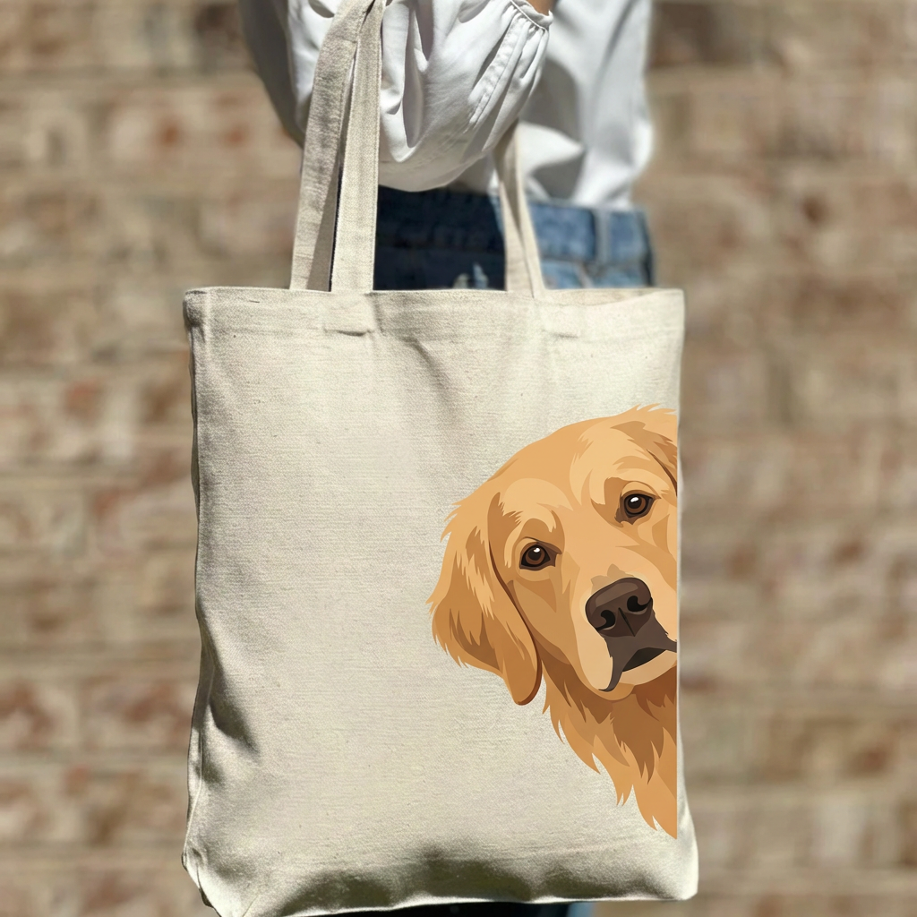Golden Moments Retriever Bag Canvas Tote Bag