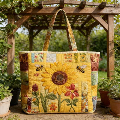 Sunflower & Bee Tote Bag