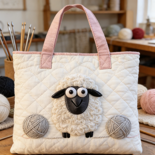 Crafty Cute Embroidery Tote Bag
