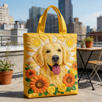 City Rooftop Pet Embroidery Tote Bag