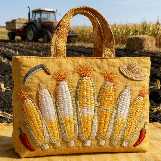 Harvest Season Quilted Tote Bag