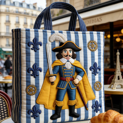 Parisian Musketeer Quilted Tote Bag