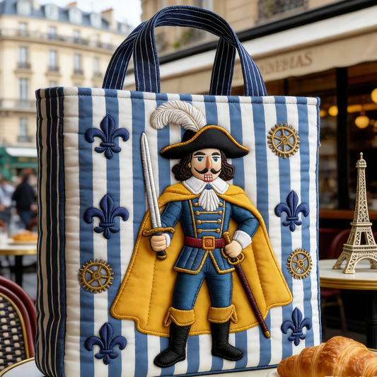 Parisian Musketeer Quilted Tote Bag