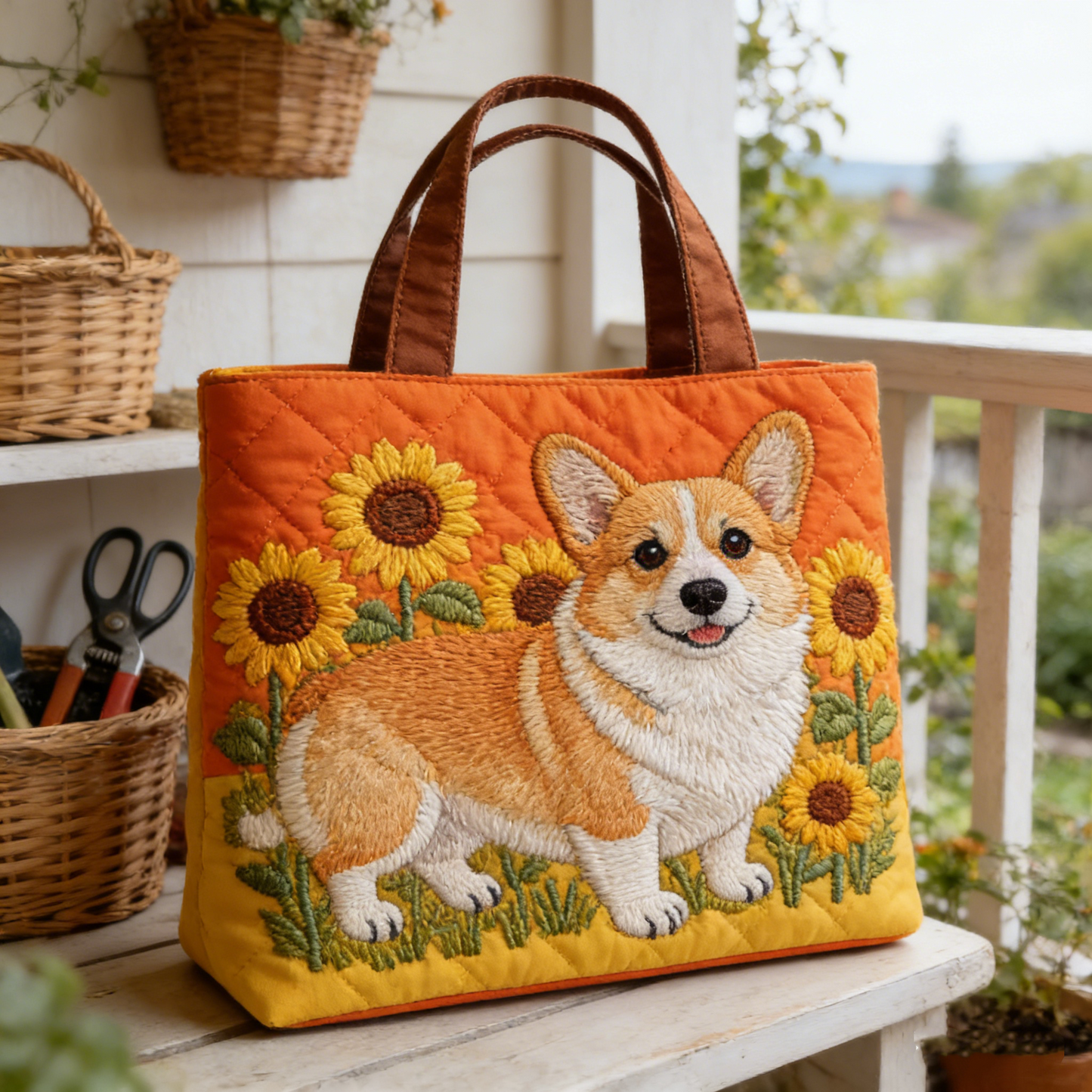 Sunny Pet Embroidery Canvas Tote Bag