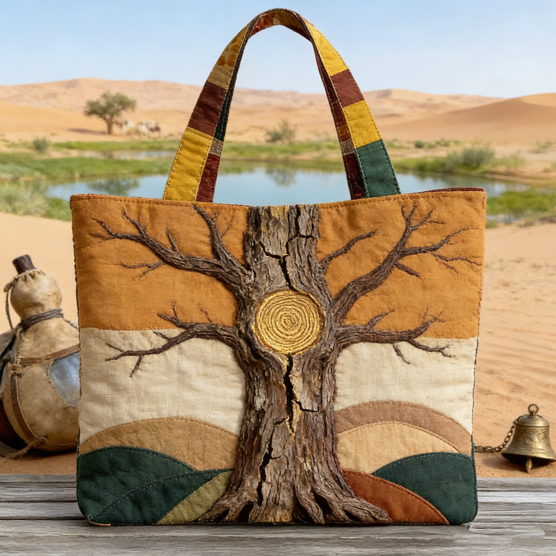 Wilderness Charm Embroidery Tote Bag