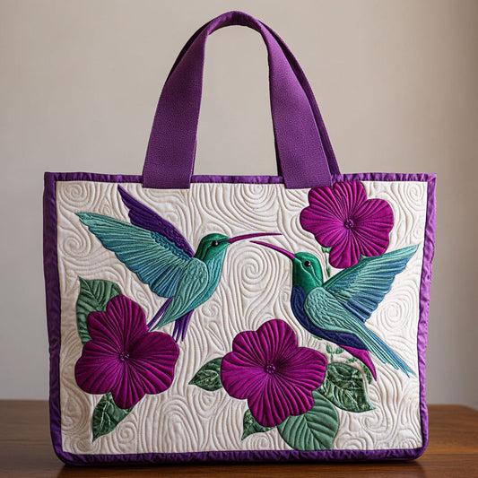 Blooming Wings  Quilted Tote Bag  Animal print