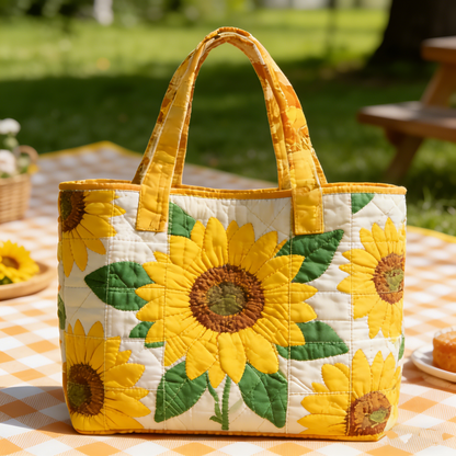 Sunflower bvkj7159 Quilted Tote Bag