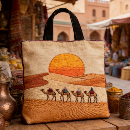 Sahara Sunset Quilted Tote Bag