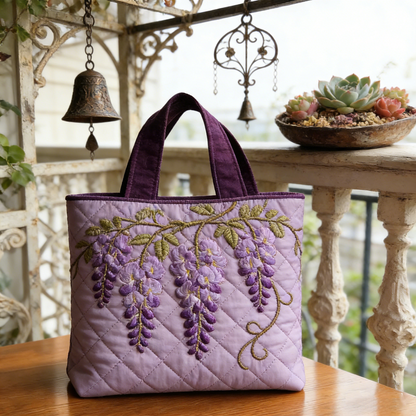 Romantic Floral Embroidery Tote bag