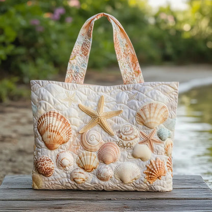 Beach Finds Quilted Tote Bag