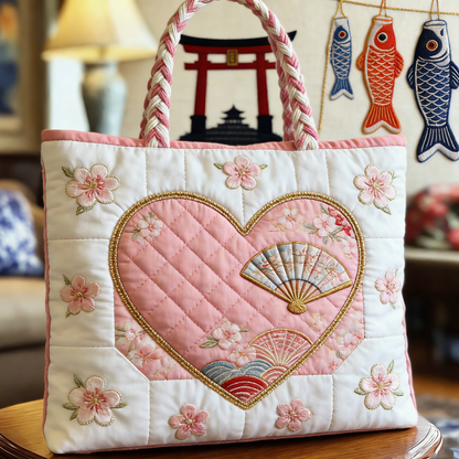Wabi-Sabi Delicate Quilted Tote Bag