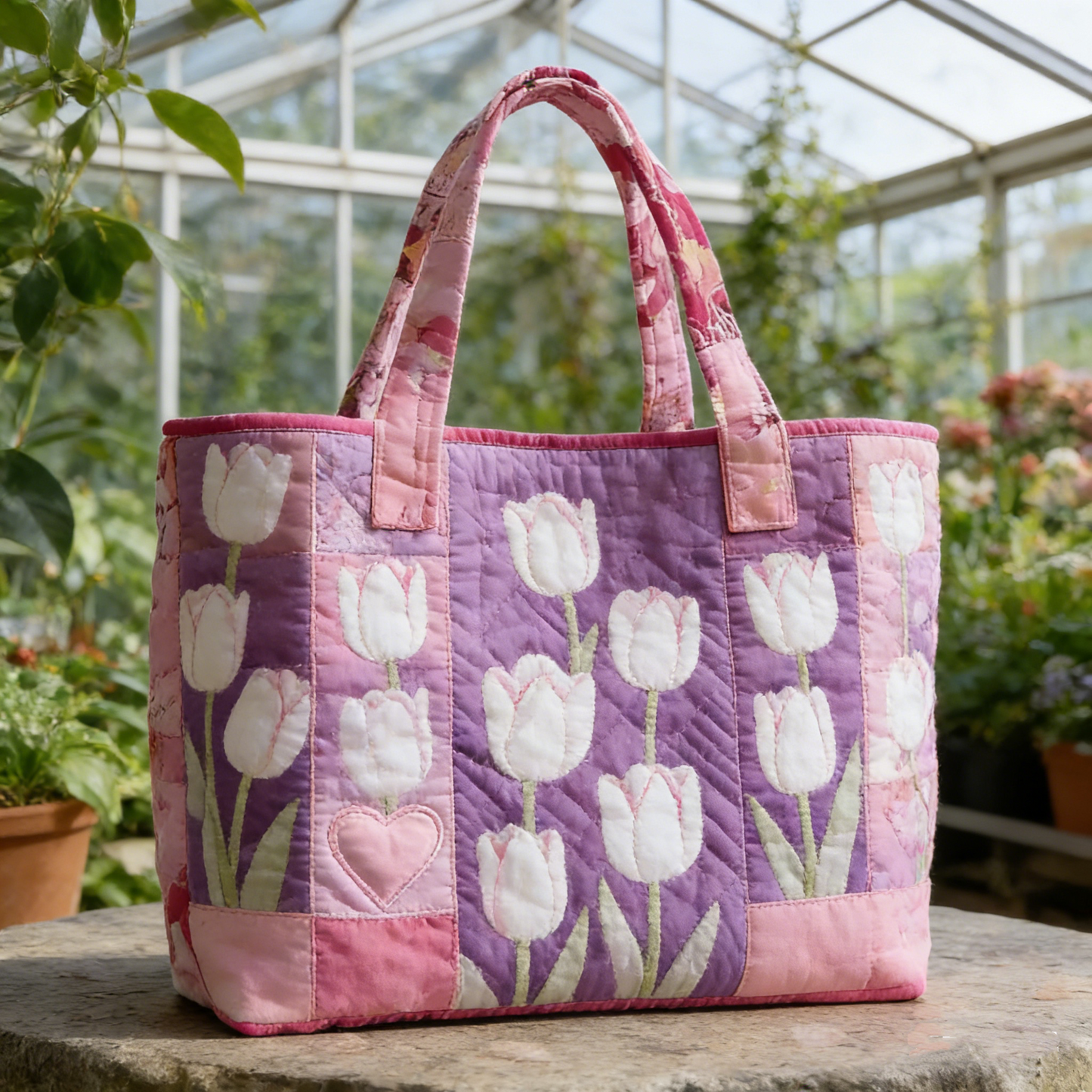 Tulip Quilted Tote Bag