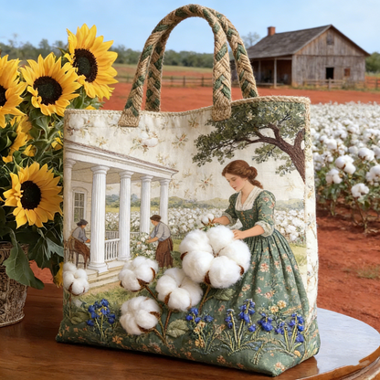 Rural Harvest Quilted Tote Bag