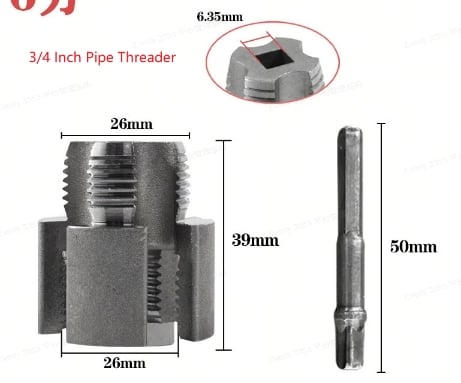 Pipe Tapping and Threading Tool | Dual-Specification Compatible 9