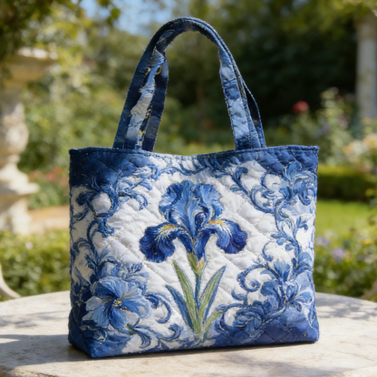 Blue Iris MnOp3456 Quilted Tote Bag