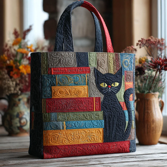 Mystic Meow Quilted Tote Bag Featured