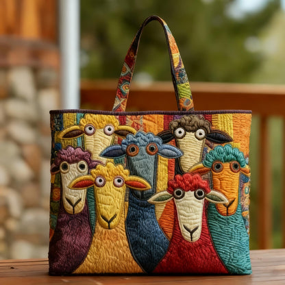 Sheep Serenity Quilted Tote Bag GFTOHD8551  Animal print