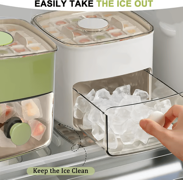 Portable Ice Maker with Lid and Storage Box ( Includes Ice Tongs) 3