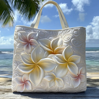 Ocean Blossom Quilted Tote Bag