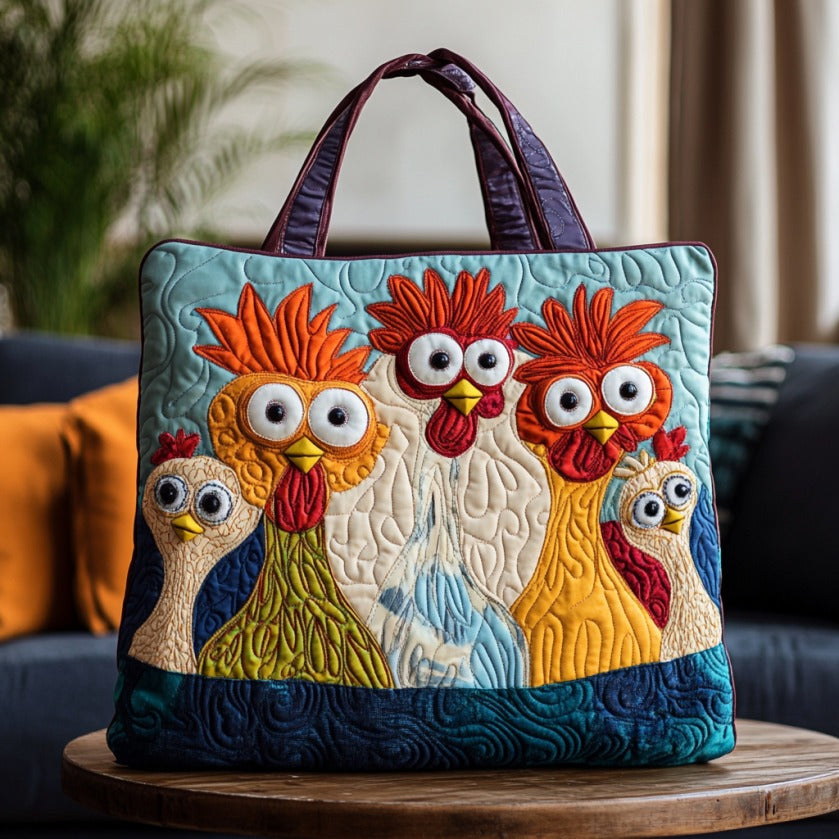 Clucky Fun XR3009005CL Quilted Tote Bag  Animal print