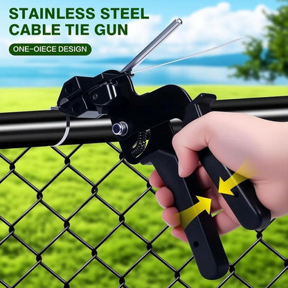 Stainless Steel Cable Tie Gun with Metal Zip Ties 3