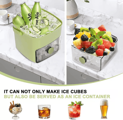 Portable Ice Maker with Lid and Storage Box ( Includes Ice Tongs) 4
