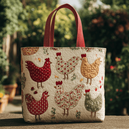 Polka Dot Chick Quilted Tote Bag NCU0TH2849  Animal print