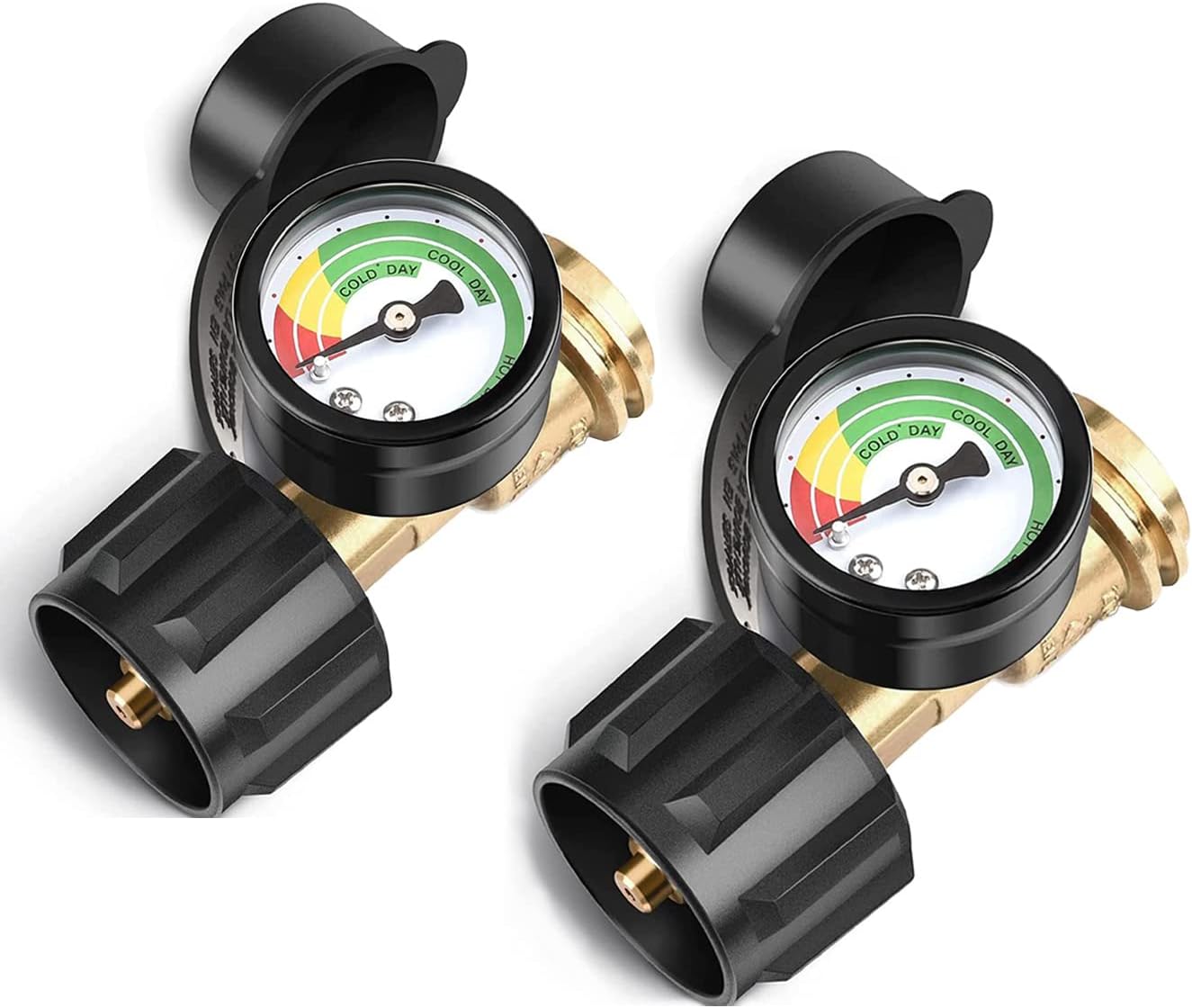 Universal Propane Tank Gauge for 5-40 Pound LP Tanks | Gas Level Indicator for Grill, Heater, RV Camper, QCC1/Type 1 Con 2
