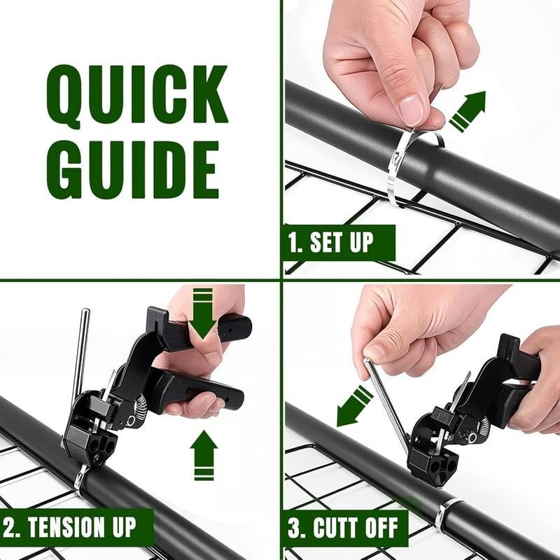 Stainless Steel Cable Tie Gun with Metal Zip Ties 6