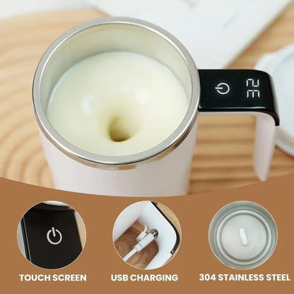 Electric coffee mug with a built-in LCD thermometer, perfect for brewing coffee, milk, cocoa, etc. 7
