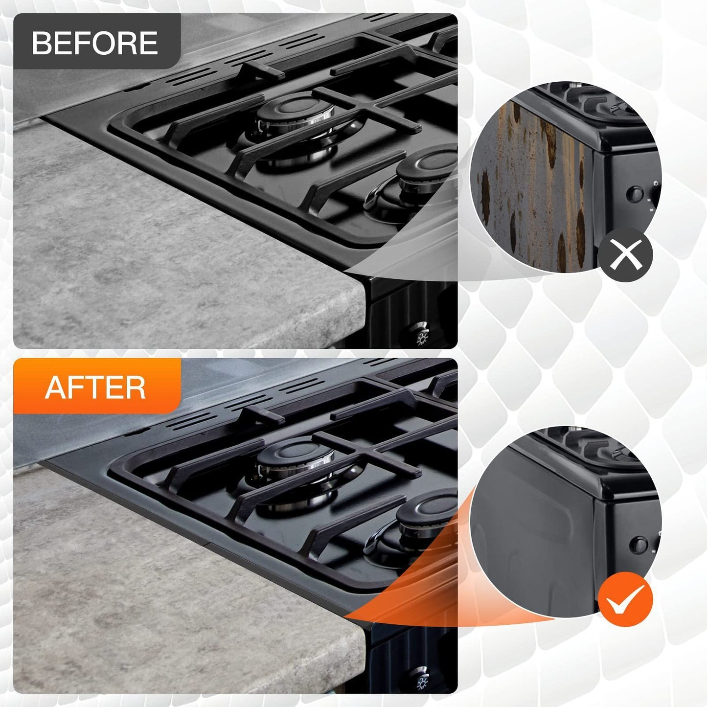 Retractable Stainless Steel Stove Gap Covers 2