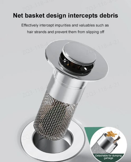 Universal 2-in-1 Bathroom/Kitchen Sink Stopper 4