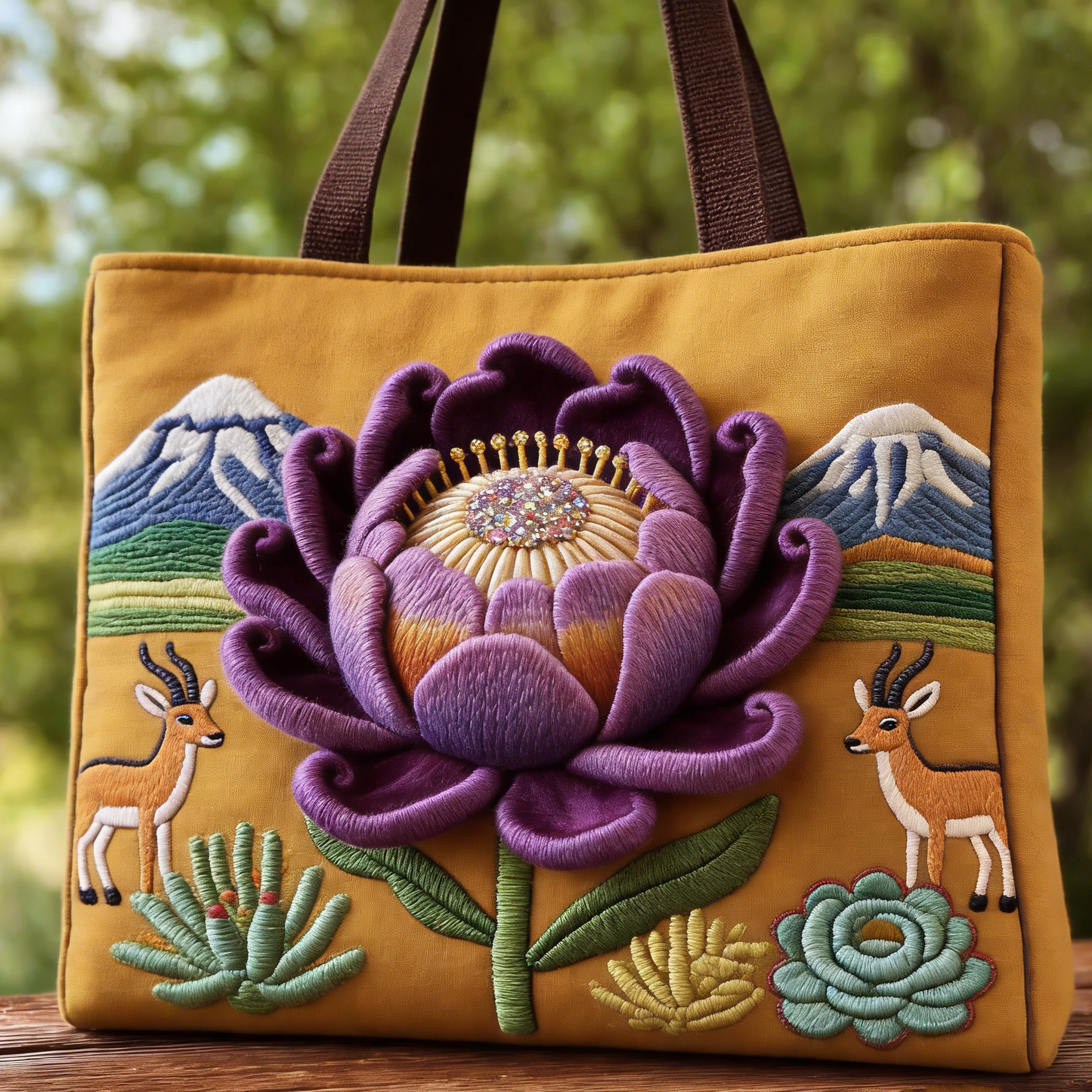 Himalayan Bloom Quilted Tote Bag