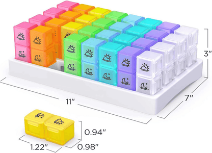 Monthly AM/PM Pill Organizer 6