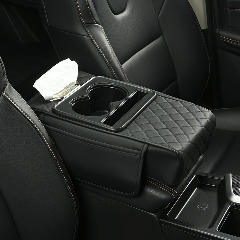 Multifunctional PU Leather Car Armrest Box Mat 2