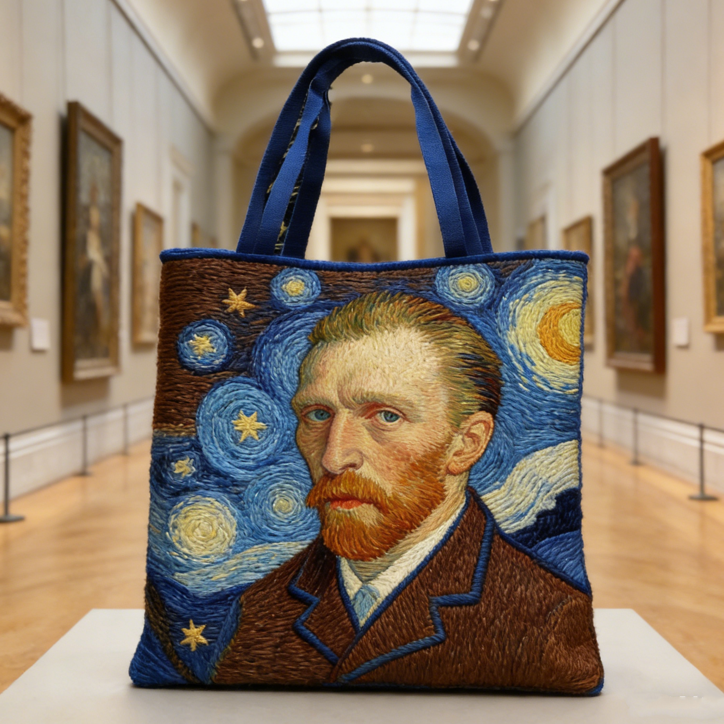 Van Gogh Self Portrait Quilted Tote Bag