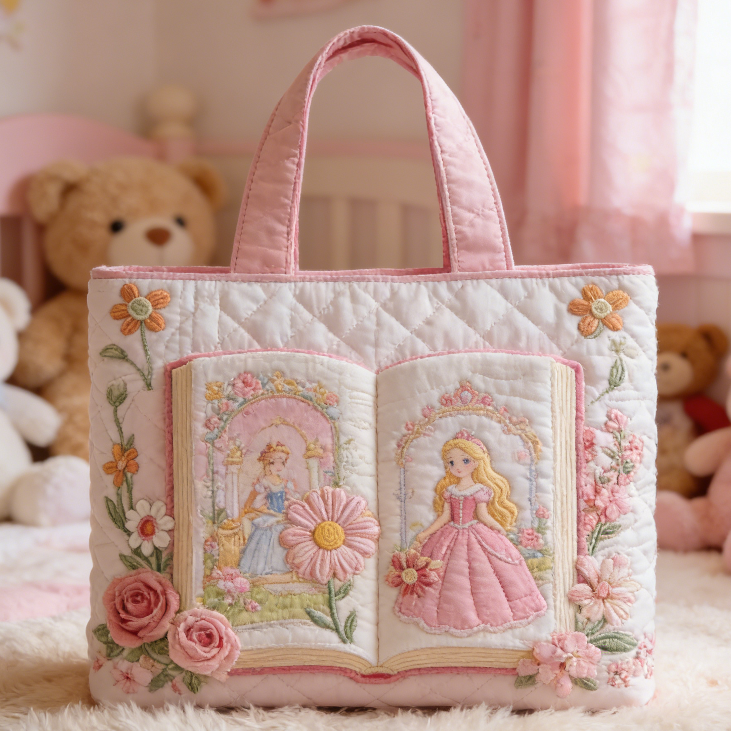 Princess Storybook Quilted Tote Bag