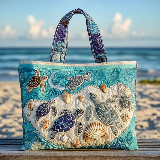 Hug-a-Turtle Quilted Tote Bag  Animal print