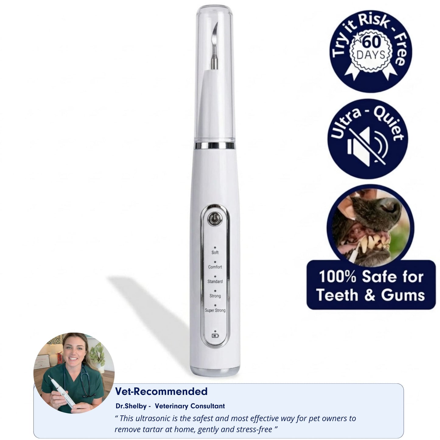 ZakkaHub ultrasonic dog tartar remover product image 1